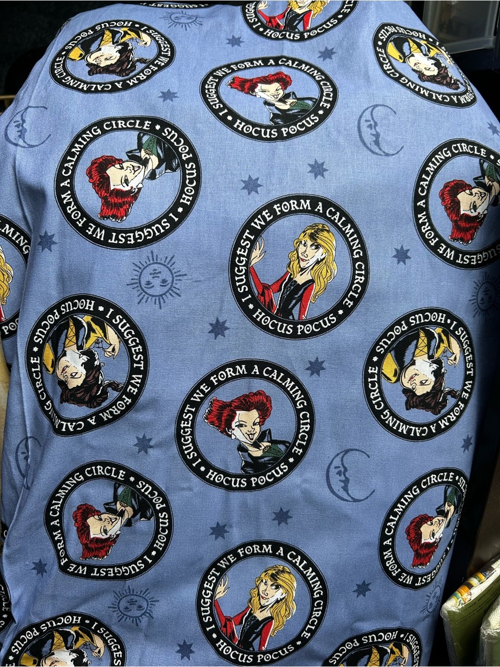 Hocus Pocus Witches Celestial Badges Cotton Fabric 45”Wx7’L